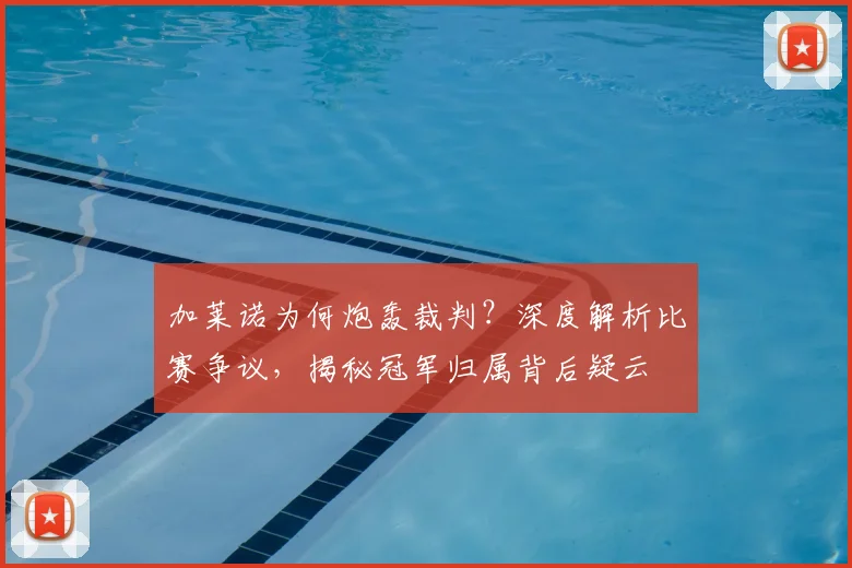 加莱诺为何炮轰裁判？深度解析比赛争议，揭秘冠军归属背后疑云